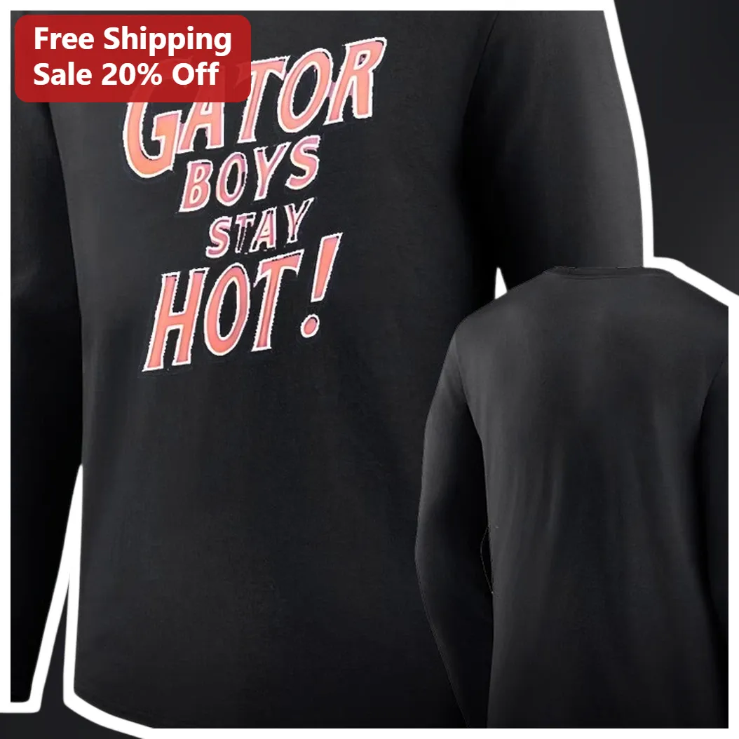 Gator Boys Stay Hot Long Sleeve Tee Florida Gators UF Basket — Los Angeles Gator Boys Stay Hot Long Sleeve Tee Florida Gators UF Basketball Merch available at our Los Angeles warehouse