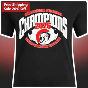 Girls Soccer Sectional Champions Tee Varsity Team Victory Gift for Players and Parents available at our Los Angeles warehouse