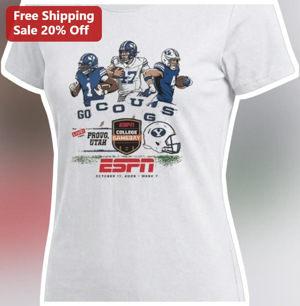 Go Cougs Live Provo Utah ESPN College Gameday Tee — Los Angeles Go Cougs Live Provo Utah ESPN College Gameday Tee available at our Los Angeles warehouse