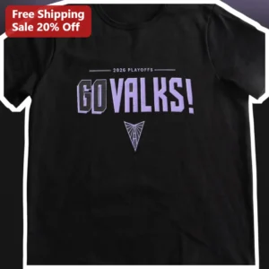 Go Valks! 2026 Playoffs Golden State WNBA Fan Tee available at our Los Angeles warehouse