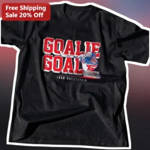 GOALIE GOAL Igor Shesterkin Hockey Goalie Tee Vintage Sports Fan Gift available at our Los Angeles warehouse