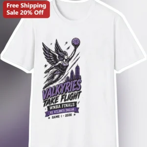 Golden State Valkyries Take Flight WNBA Finals vs Atlanta Dream Tee available at our Los Angeles warehouse