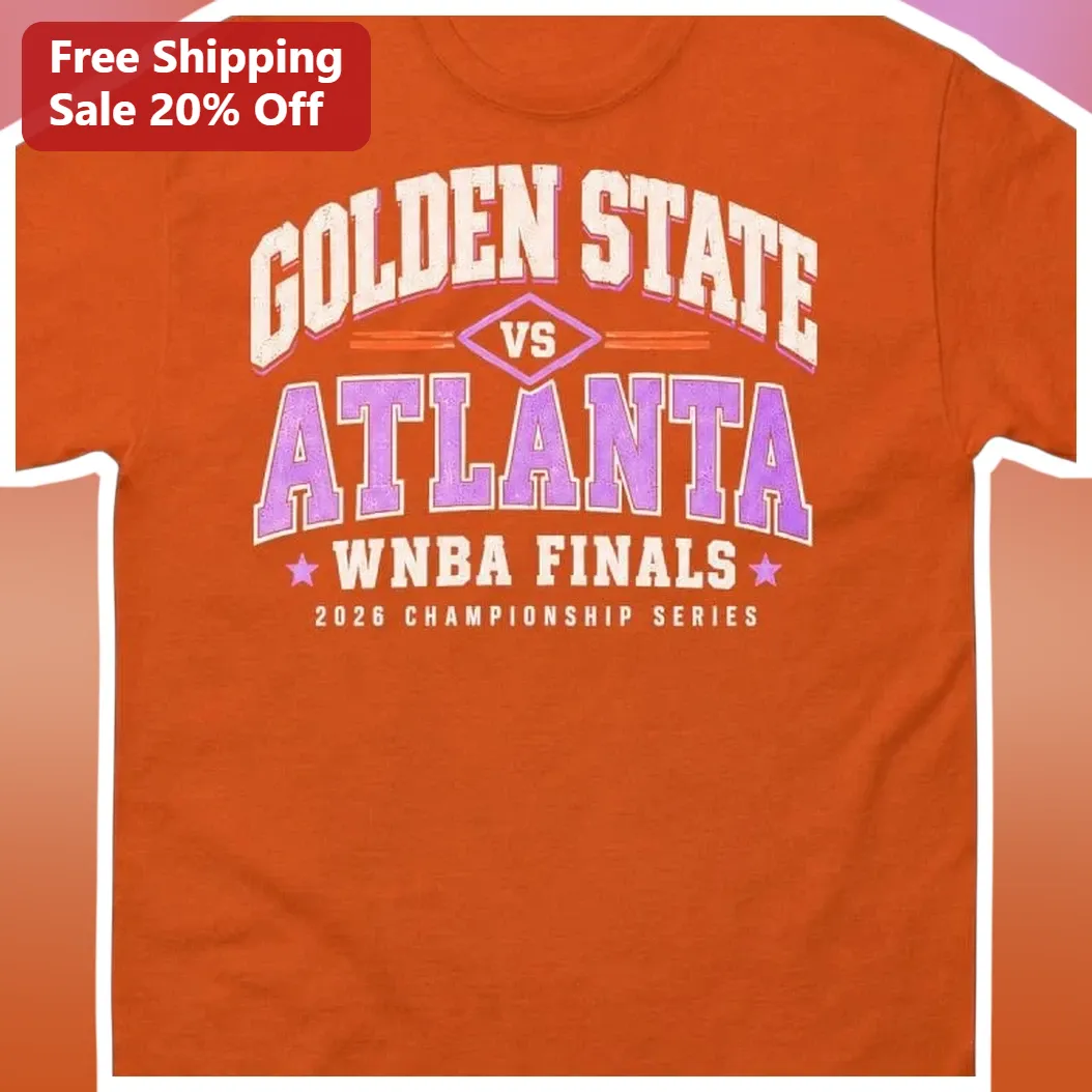 Golden State vs Atlanta WNBA Finals 2026 Championship Series Retro Collegiate Tee available at our Los Angeles warehouse