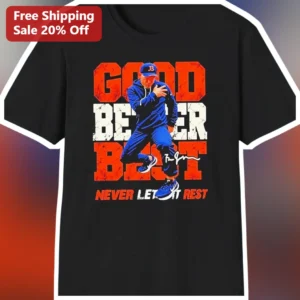 Good Better Best Never Let It Rest Shohei Ohtani Baseball Player Graphic Tee available at our Los Angeles warehouse