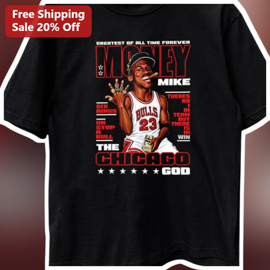 Greatest of All Time Money Mike Six Rings The C Motivational Sports Tee for Basketball Fans available at our Los Angeles warehouse