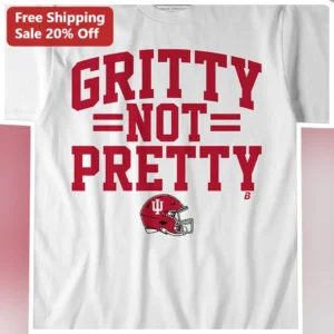 Gritty Not Pretty Football Helmet Graphic Tee for Women Men College Sports Fan Gift available at our Los Angeles warehouse
