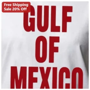 Gulf of Mexico Tee Vintage Coastal Nautical Typography Shirt for Boaters and Fishermen available at our Los Angeles warehouse