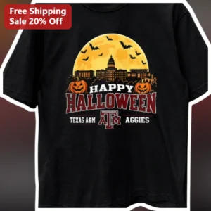 Happy Halloween Texas A&M Aggies Tee Spooky Campus...
