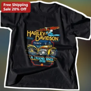 Harley-Davidson A Legend Since 1903 Vintage Eagle Motorcycle Tee available at our Los Angeles warehouse