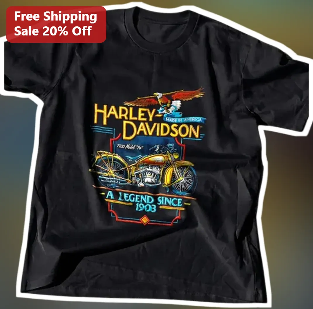 Harley-Davidson A Legend Since 1903 Vintage Eagle Motorcycle — Los Angeles Harley-Davidson A Legend Since 1903 Vintage Eagle Motorcycle Tee available at our Los Angeles warehouse