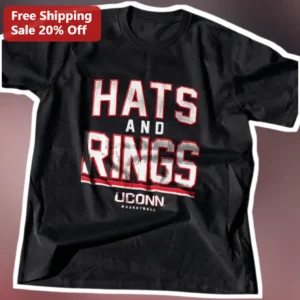 Hats and Rings UConn Basketball Tee Vintage Collegiate Fan Gift available at our Los Angeles warehouse