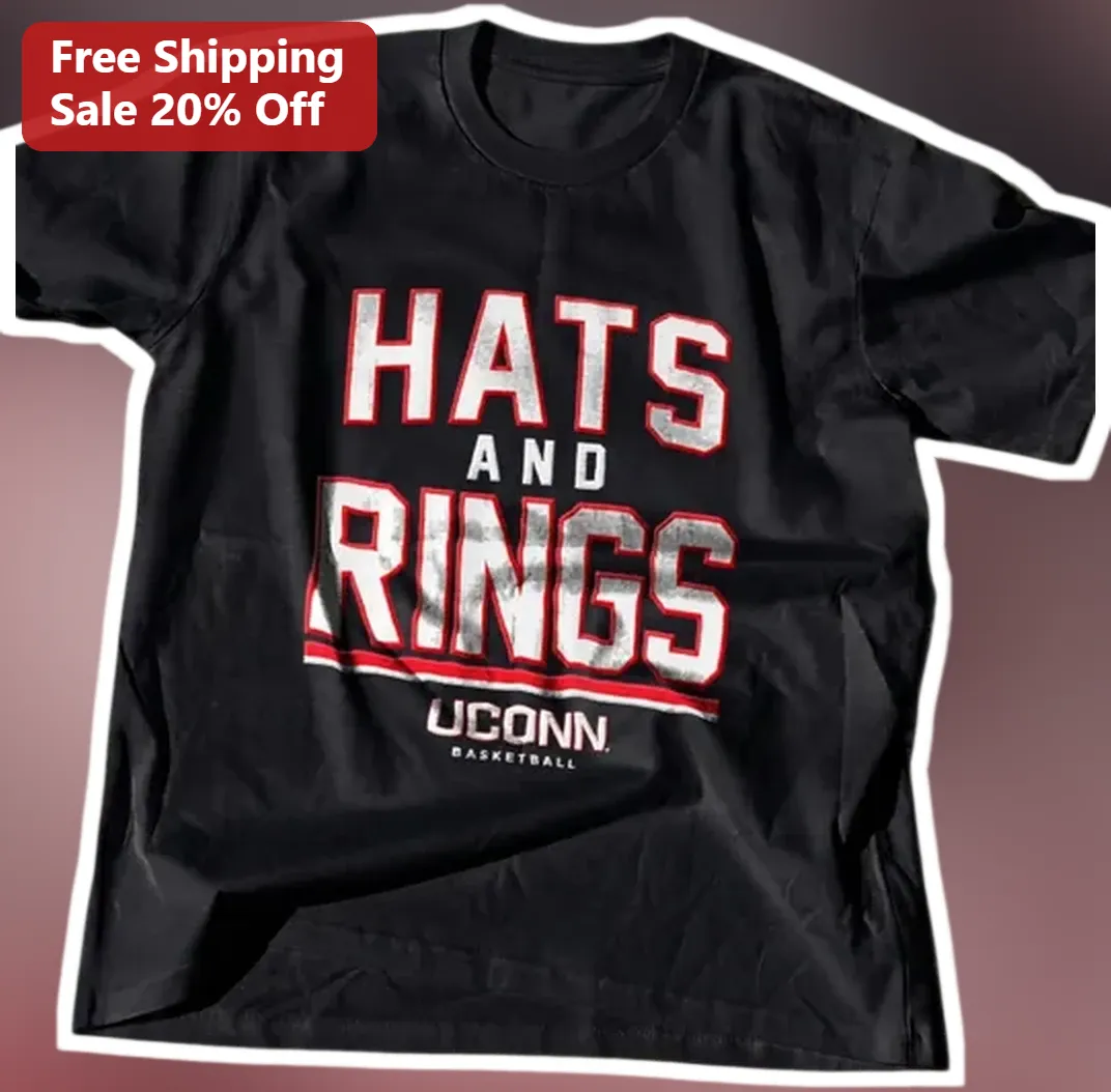 Hats and Rings UConn Basketball Tee Vintage Collegiate Fan G — Los Angeles Hats and Rings UConn Basketball Tee Vintage Collegiate Fan Gift available at our Los Angeles warehouse