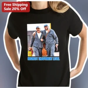 Highest Enjoyment Level Travis Kelce Graphic Tee NFL Fan Gift available at our Los Angeles warehouse