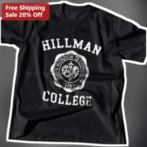 Hillman College Tee A Different World Vintage Distressed Collegiate Graphic Shirt for Fans available at our Los Angeles warehouse