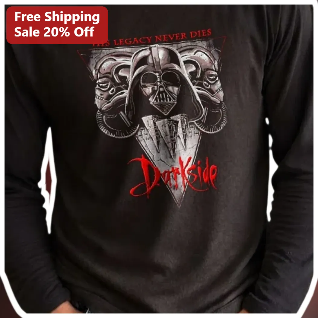 His Legacy Never Dies DarkSide Long Sleeve Tee Star Wars Darth Vader Memorial Tribute Gift available at our Los Angeles warehouse