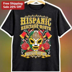 Hispanic Heritage Month Influential Since Lucha Libre Graphic Tee available at our Los Angeles warehouse