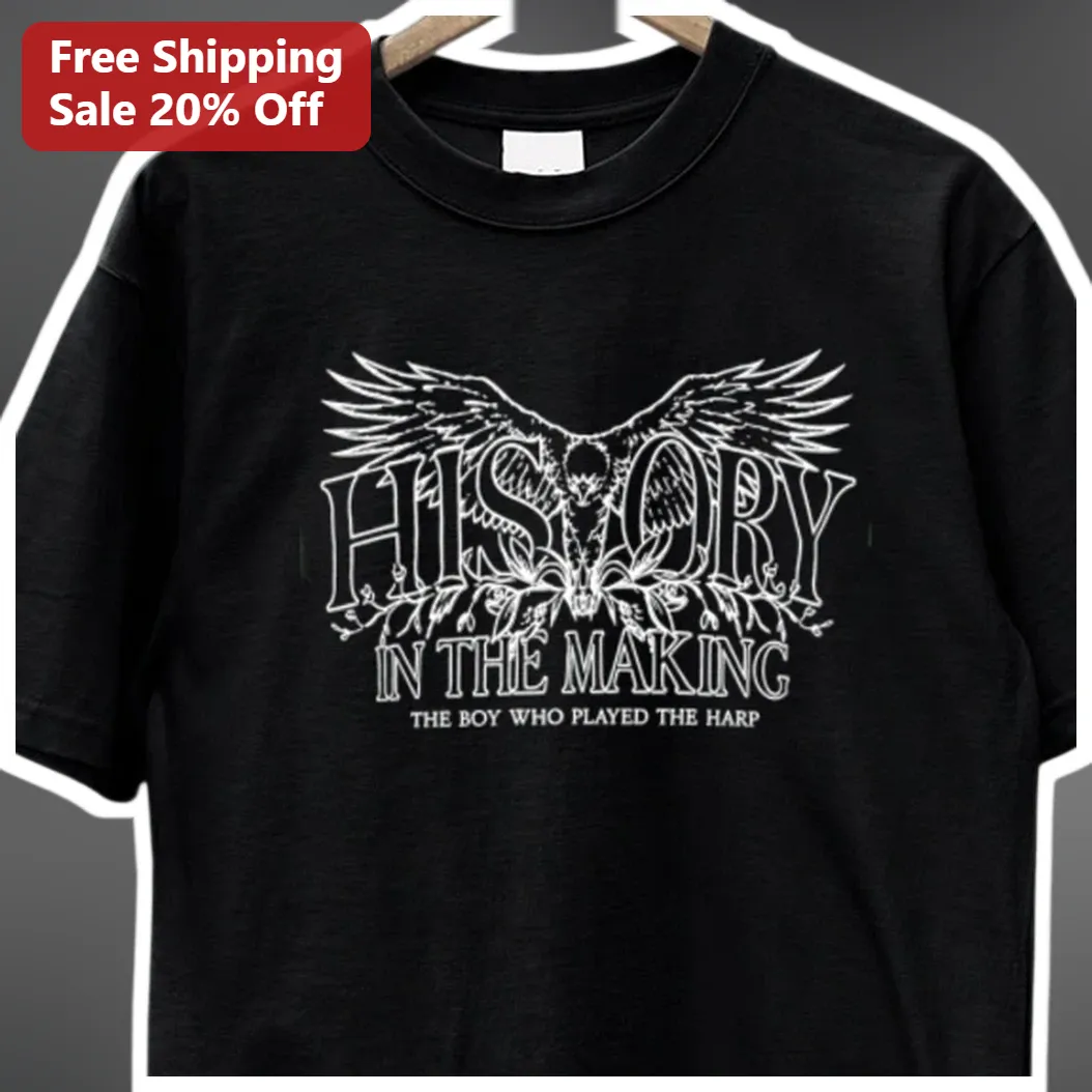 History In The Making The Boy Who Played The Harp Graphic Tee Vintage Eagle Design available at our Los Angeles warehouse