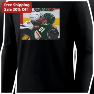 Hockey Players Embrace Graphic Long Sleeve Shirt Ice Hockey Celebration Fan Apparel available at our Los Angeles warehouse