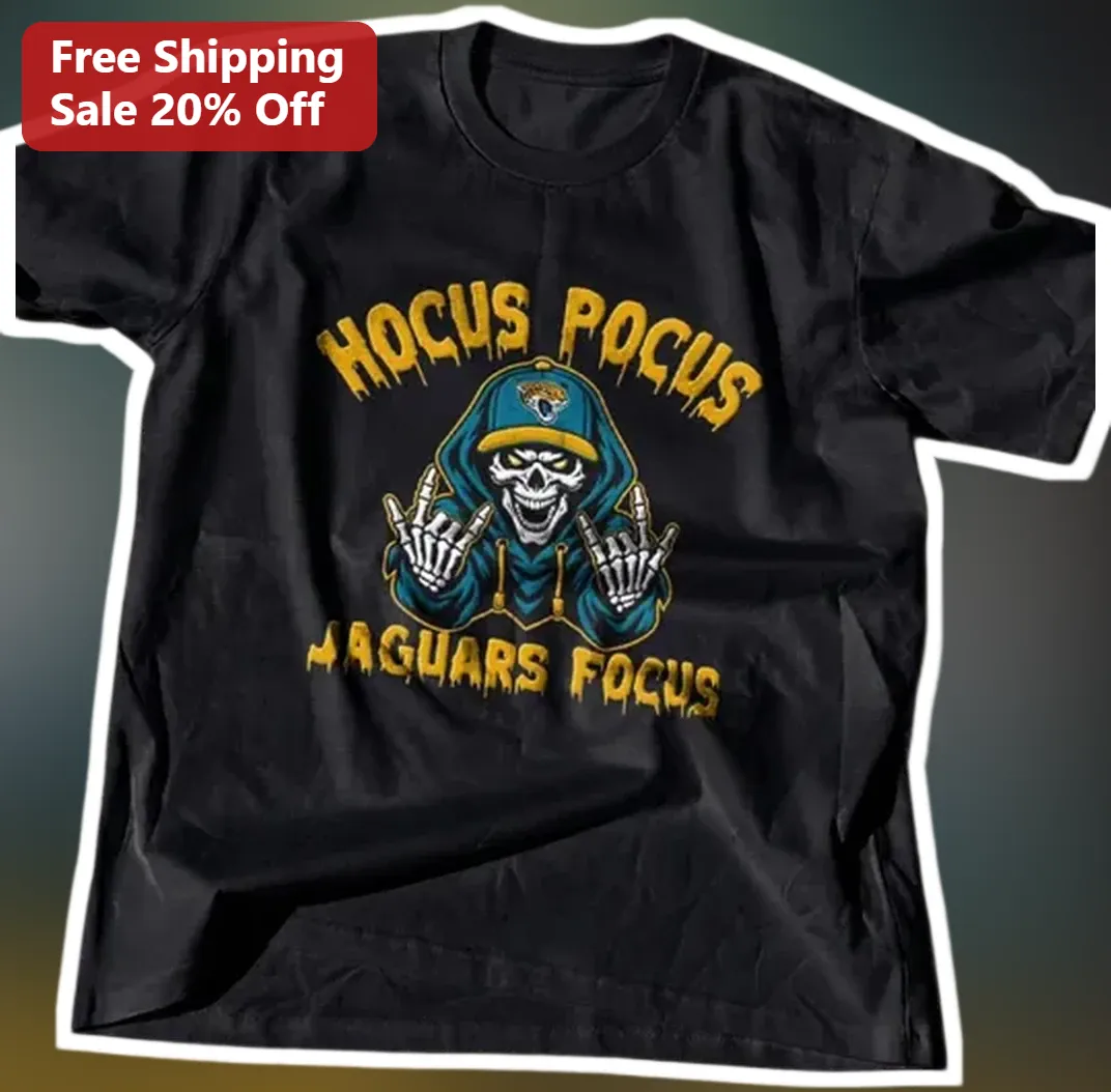 Hocus Pocus Jaguars Focus Tee Jacksonville Halloween Shirt NFL Fan Gift available at our Los Angeles warehouse