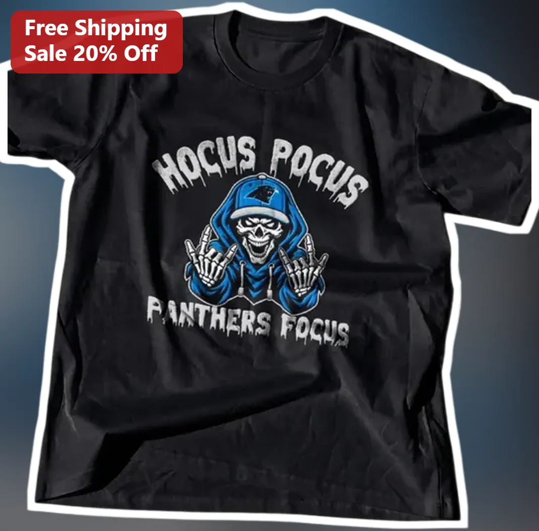 Hocus Pocus Panthers Focus Halloween Skeleton Tee — Los Angeles Hocus Pocus Panthers Focus Halloween Skeleton Tee available at our Los Angeles warehouse