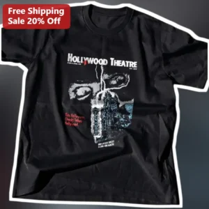Hollywood Theatre Chucky Halloween Tee Vintage Horror Movie Merch Gift available at our Los Angeles warehouse