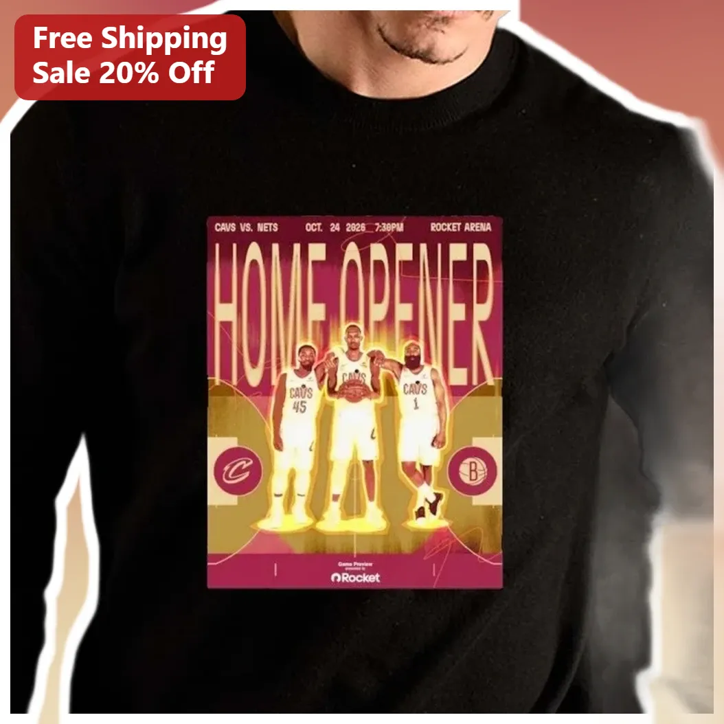 Home Opener Long Sleeve Shirt Cleveland Cavaliers NBA Fan Apparel Game Day Gift available at our Los Angeles warehouse