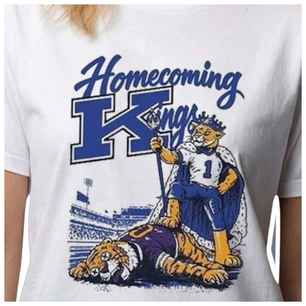 Homecoming Kings Tee Tiger Mascot Football Gift for Men Women available at our Los Angeles warehouse