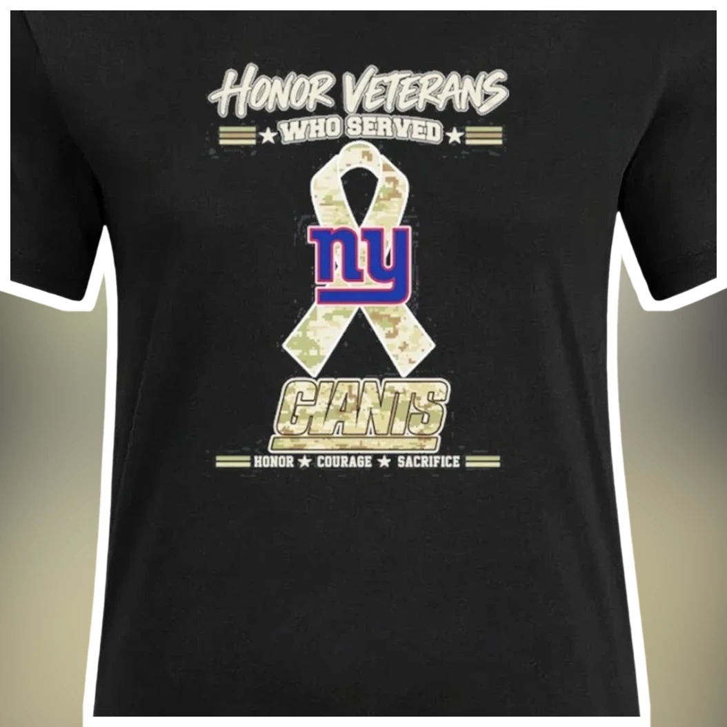 Honor Veterans Who Serve Courage Sacrifice Camo NY Giants Te — Los Angeles Honor Veterans Who Serve Courage Sacrifice Camo NY Giants Tee available at our Los Angeles warehouse