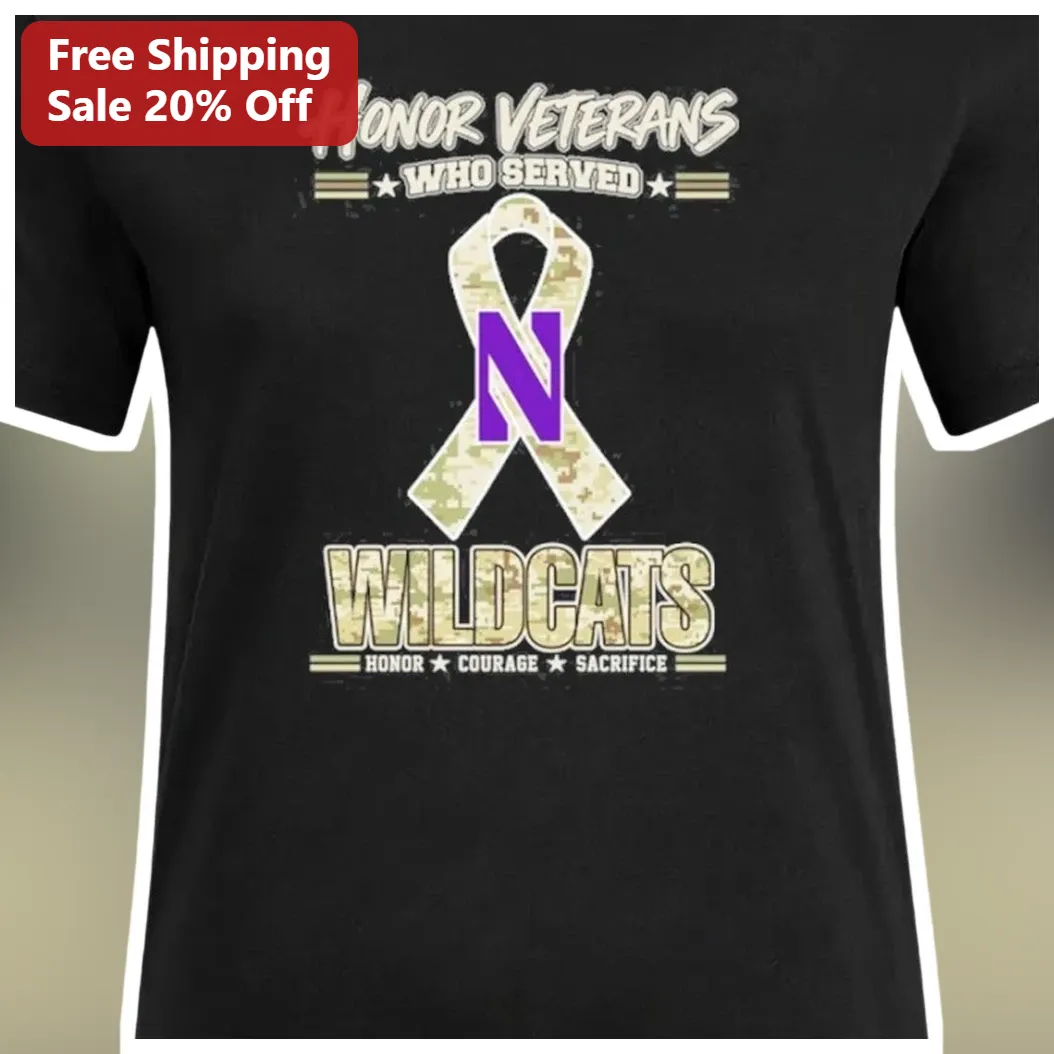 Honor Veterans Who Served Wildcats Camo Ribbon Tee Honor Courage Sacrifice Military Gift available at our Los Angeles warehouse