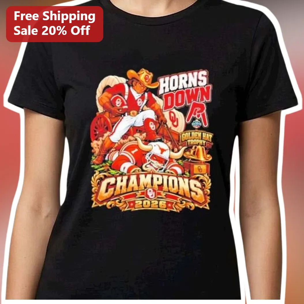Horns Down Champions Oklahoma Sooners Vintage Cowboy Bull Graphic Tee available at our Los Angeles warehouse