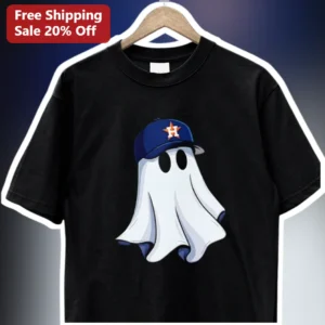 Houston Astros Ghost Fan Shirt Tee Cute Baseball Team Mascot Graphic Apparel for Men Women available at our Los Angeles warehouse