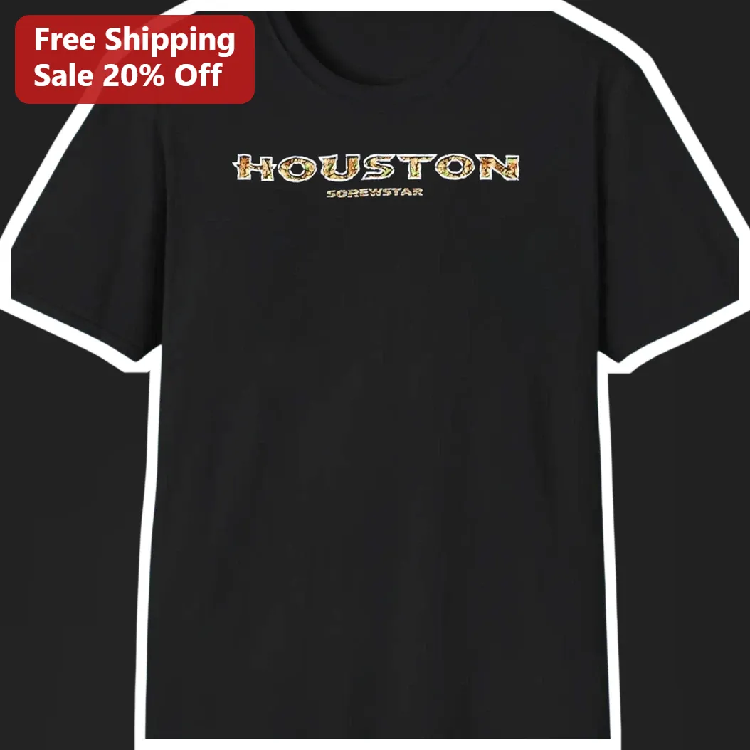 Houston Sorewystar Vintage Western Distressed Star Graphic Tee Black Cotton Streetwear Shirt available at our Los Angeles warehouse