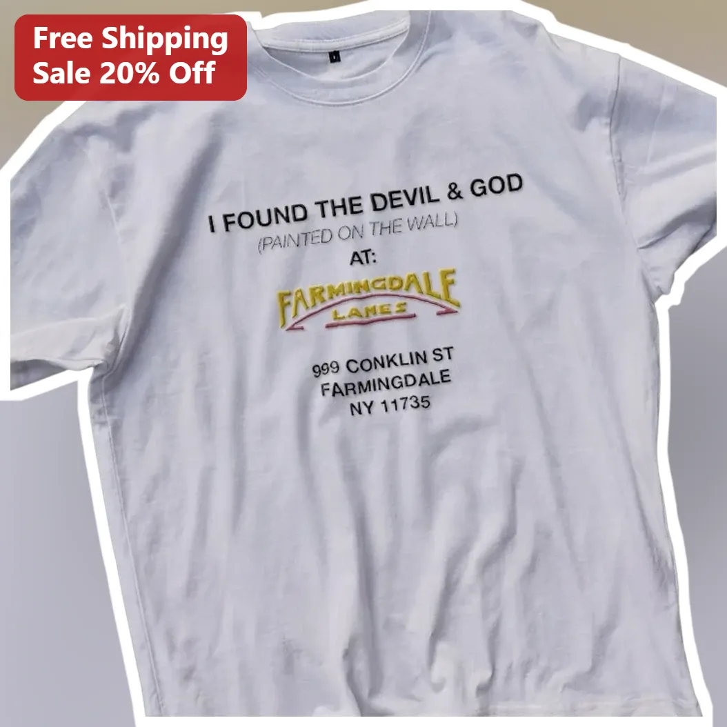 I Found The Devil God Painted On The Wall At Farmingdale Lan — Los Angeles I Found The Devil God Painted On The Wall At Farmingdale Lanes Graphic Tee available at our Los Angeles warehouse