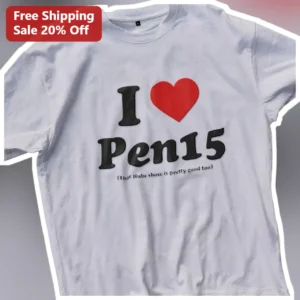 I Heart Pen15 Hulu Show Graphic Tee for Fans available at our Los Angeles warehouse