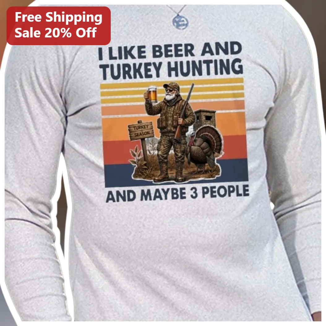 I Like Beer And Turkey Hunting Tee Funny Introvert Hunter Gi — Los Angeles I Like Beer And Turkey Hunting Tee Funny Introvert Hunter Gift For Men available at our Los Angeles warehouse