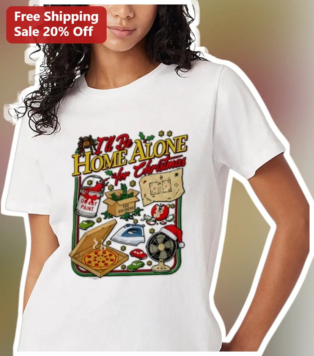 I'll Be Home Alone for Christmas Tee Funny Holiday Movie Quo — Los Angeles I'll Be Home Alone for Christmas Tee Funny Holiday Movie Quote Graphic Shirt Gift available at our Los Angeles warehouse