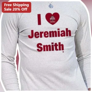 I Love Football Ohio State Buckeyes Long Sleeve Tee Custom Name Gift for College Fans available at our Los Angeles warehouse