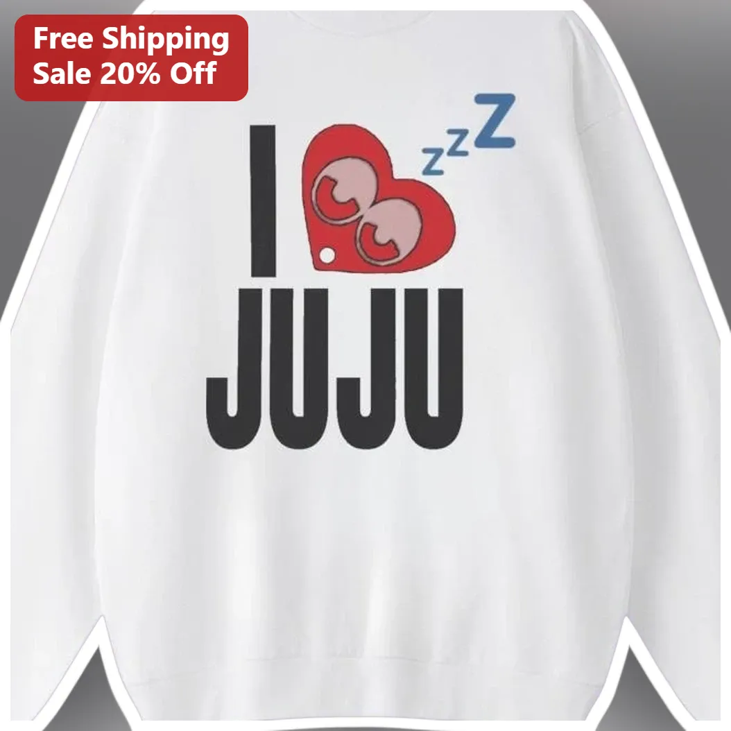 I Love Juju Sweatshirt Cute Heart Design Gift for Women Men available at our Los Angeles warehouse