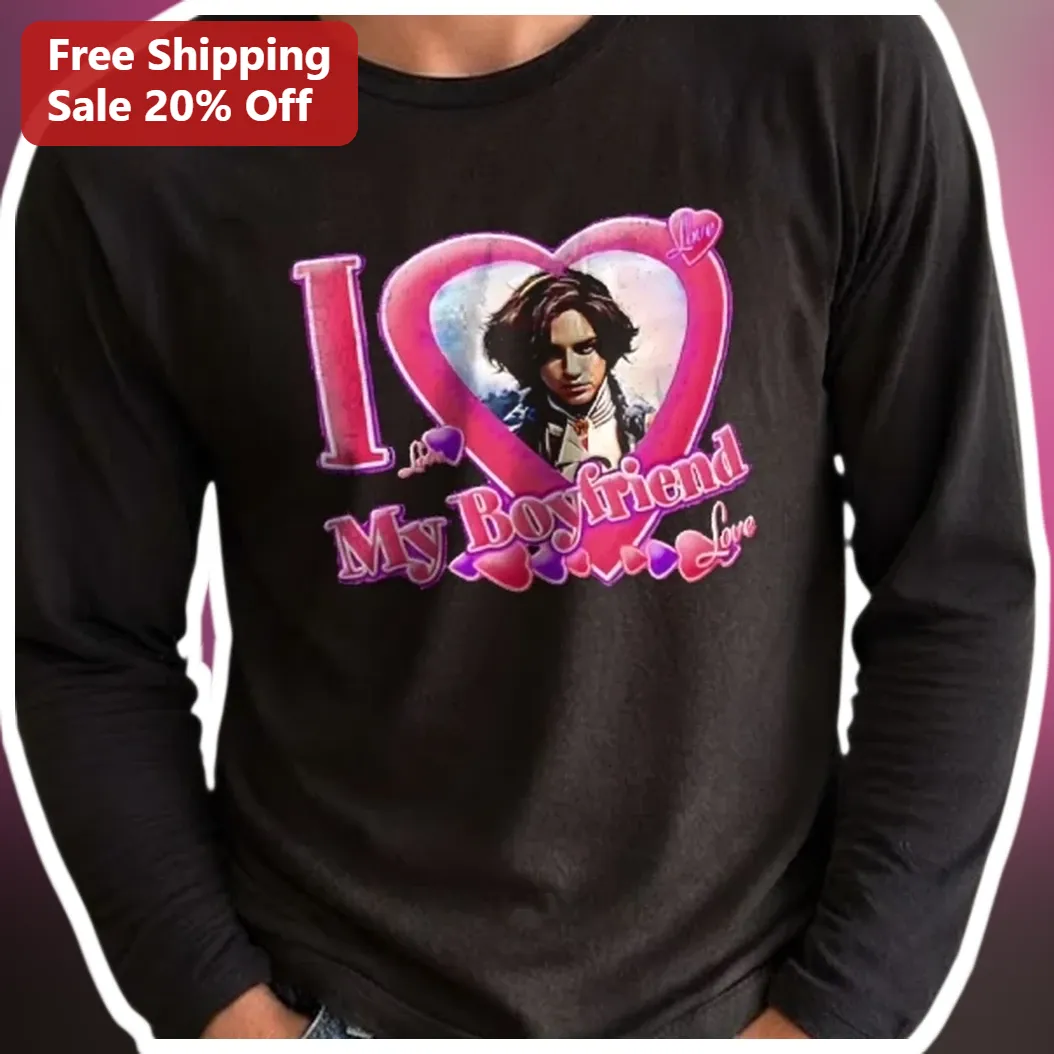 I Love My Boyfriend Henry Cavill The Witcher Long Sleeve Shirt available at our Los Angeles warehouse