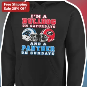 I'M A BULLDOG ON SATURDAYS AND A PANTHER ON SUNDAYS Hoodie available at our Los Angeles warehouse