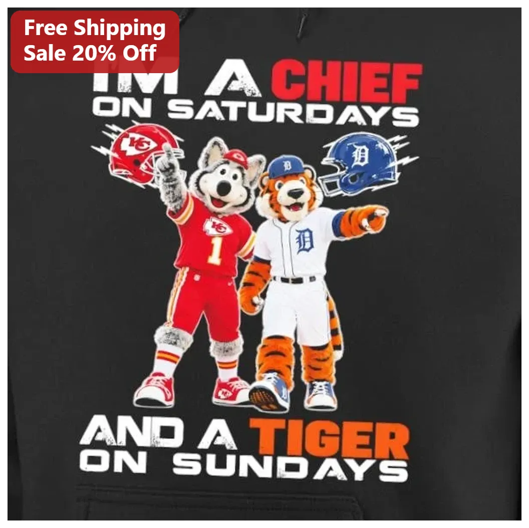 I'm A Chief On Saturdays And A Tiger On Sundays Hoodie — Los Angeles I'm A Chief On Saturdays And A Tiger On Sundays Hoodie available at our Los Angeles warehouse