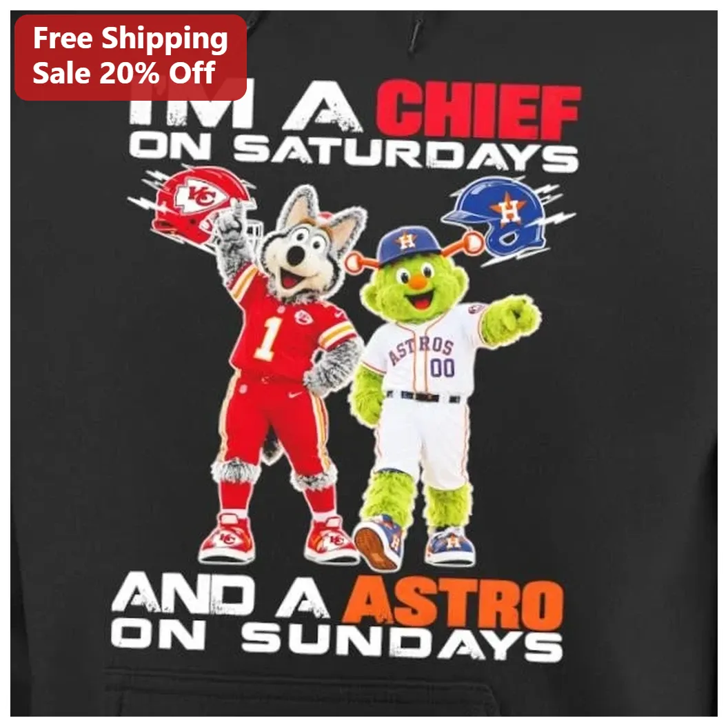 I'M A CHIEF ON SATURDAYS AND AN ASTRO ON SUNDAYS Hoodie available at our Los Angeles warehouse