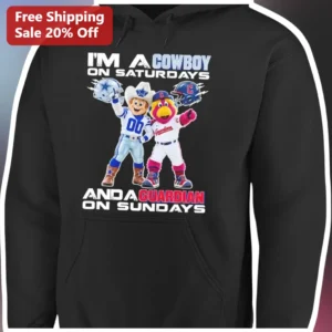 I'M A COWBOY ON SATURDAYS AND A GUARDIAN ON SUNDAYS Hoodie available at our Los Angeles warehouse