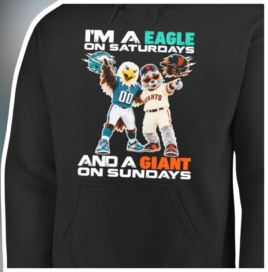 I'M A EAGLE ON SATURDAYS AND A GIANT ON SUNDAYS Hoodie — Los Angeles I'M A EAGLE ON SATURDAYS AND A GIANT ON SUNDAYS Hoodie available at our Los Angeles warehouse