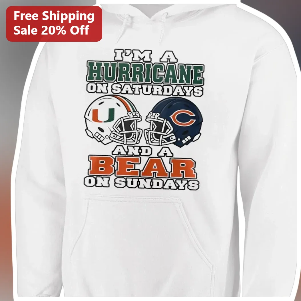 I'M A HURRICANE ON SATURDAYS AND A BEAR ON SUNDAYS Hoodie Fu — Los Angeles I'M A HURRICANE ON SATURDAYS AND A BEAR ON SUNDAYS Hoodie Funny Weekend Mood Gift for Sports Fans available at our Los Angeles warehouse