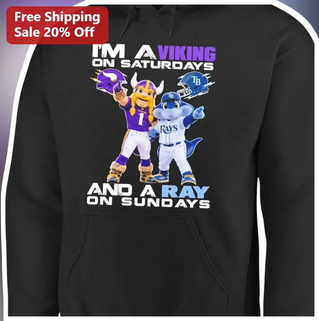 I'M A VIKING ON SATURDAYS AND A RAY ON SUNDAYS Hoodie — Los Angeles I'M A VIKING ON SATURDAYS AND A RAY ON SUNDAYS Hoodie available at our Los Angeles warehouse