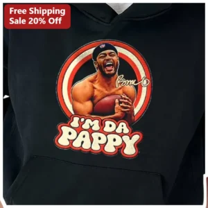I'M DA PAPPY Saquon Barkley Football Player Hoodie Gift for New Dad Father's Day available at our Los Angeles warehouse