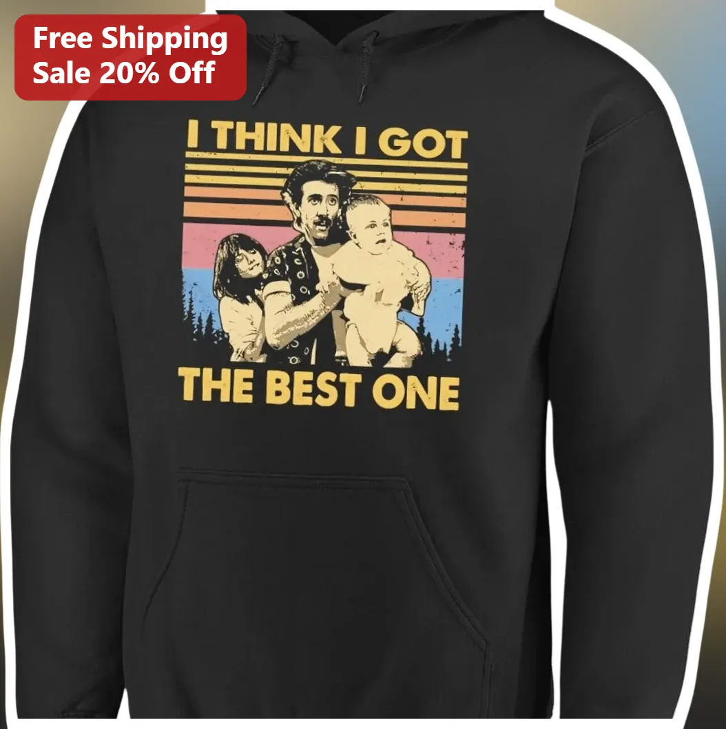 I THINK I GOT THE BEST ONE Al Pacino Godfather Quote Retro Sunset Hoodie Funny Dad Gift available at our Los Angeles warehouse