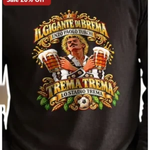 Il Gigante Di Brema Enzo Paolo Turchi Vintage Crest Graphic Tee available at our Los Angeles warehouse