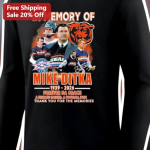 In Memory Of Mike Ditka Forever Da Coach Chicago Legend Football Icon Long Sleeve Shirt available at our Los Angeles warehouse